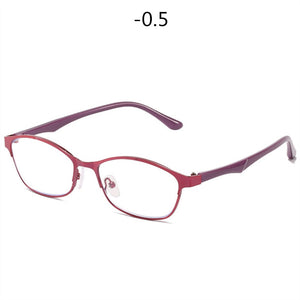 -0.5 -1.5 2.0 2.5 to -6 Finished Myopia Glasses Women Business Nearsighted Glasses Computer Anti Blue Light Prescription Eyewear