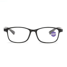 Load image into Gallery viewer, 0 -50 -100 -150 To -600 Square Nearsighted Glasses Finished Full Frame Short-sight Eyewear Prescription Spectacles Black Frame