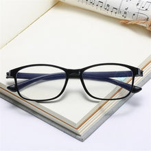 Load image into Gallery viewer, 0 -50 -100 -150 To -600 Square Nearsighted Glasses Finished Full Frame Short-sight Eyewear Prescription Spectacles Black Frame