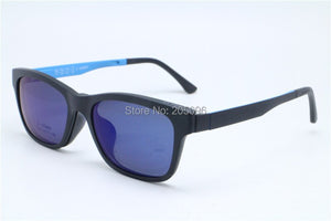 002 ULTEM rectangle shape optical eyeglasses frame with megnatic clip on removable polarized myopia sunglasses for unisex