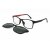 Load image into Gallery viewer, 003 ULTEM square shape optical myopia Hyperopia eyeglasses frame with magnetic clip on removable polarized sunglasses for men