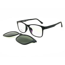 Load image into Gallery viewer, 003 ULTEM square shape optical myopia Hyperopia eyeglasses frame with magnetic clip on removable polarized sunglasses for men