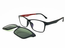 Carica l&#39;immagine nel visualizzatore di Gallery, 010 ULTEM rectangle optical myopia Hyperopia eyeglasses frame with megnatic clip on removable polarized sunglasses for men