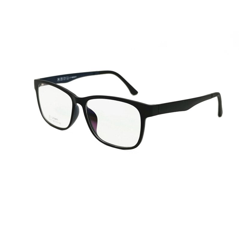 011 ULTEM square shape optical myopia Hyperopia eyeglasses frame with megnatic clip on removable polarized sunglasses for men
