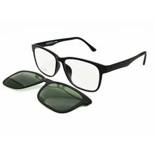 Carica l&#39;immagine nel visualizzatore di Gallery, 011 ULTEM square shape optical myopia Hyperopia eyeglasses frame with megnatic clip on removable polarized sunglasses for men