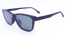 Load image into Gallery viewer, 016 ULTEM square shape optical glasses frame with megnatic clip on removable polarized sunglasses lens