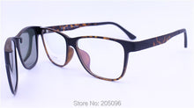 Load image into Gallery viewer, 016 ULTEM square shape optical glasses frame with megnatic clip on removable polarized sunglasses lens