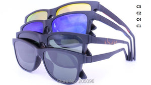 016 ULTEM square shape optical glasses frame with megnatic clip on removable polarized sunglasses lens