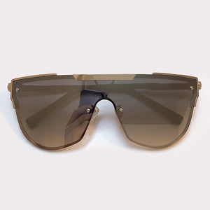 07Flat Top Oversized Protection Shades 2023 Glasses Alloy Sunglasses With Gradient UV400 Lens óculos de sol feminino