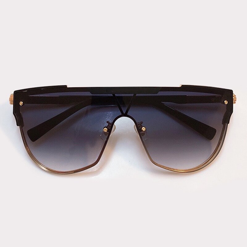 07Flat Top Oversized Protection Shades 2023 Glasses Alloy Sunglasses With Gradient UV400 Lens óculos de sol feminino