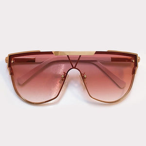 07Flat Top Oversized Protection Shades 2023 Glasses Alloy Sunglasses With Gradient UV400 Lens óculos de sol feminino