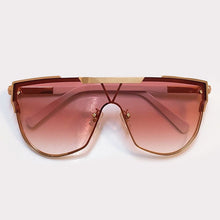 Load image into Gallery viewer, 07Flat Top Oversized Protection Shades 2023 Glasses Alloy Sunglasses With Gradient UV400 Lens óculos de sol feminino