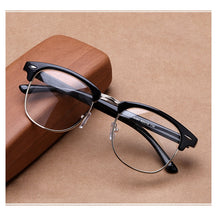 Carica l&#39;immagine nel visualizzatore di Gallery, -1.0 -1.5 -2.0 -2.5 -3.0 -3.5 ~-5.0 Myopia Optical Glasses Half Frame Eyewear Men Women Shortsighted Eyeglasses (PD: 62-64) M016