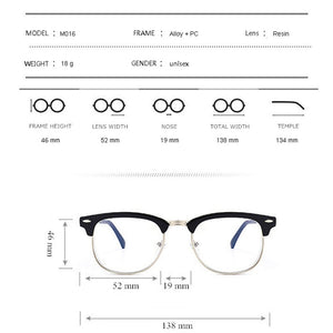 -1.0 -1.5 -2.0 -2.5 -3.0 -3.5 ~-5.0 Myopia Optical Glasses Half Frame Eyewear Men Women Shortsighted Eyeglasses (PD: 62-64) M016