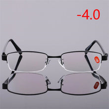 Load image into Gallery viewer, -1.0 -1.5 -2.0 -2.5 To -6.0 Half Frame Finished Myopia Eyeglasses Women Men Aspheric Resin Optical Spectacle Black Frame