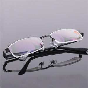 -1.0 -1.5 -2.0 -2.5 To -6.0 Half Frame Finished Myopia Eyeglasses Women Men Aspheric Resin Optical Spectacle Black Frame