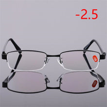 Load image into Gallery viewer, -1.0 -1.5 -2.0 -2.5 To -6.0 Half Frame Finished Myopia Eyeglasses Women Men Aspheric Resin Optical Spectacle Black Frame