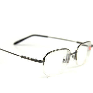 -1.0 -1.5 -2.0 To -6.0 Ultralight Half Frame Metal Finished Myopia Glasses Men Gray Frame Square Nearsighted Glasses