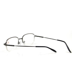 -1.0 -1.5 -2.0 To -6.0 Ultralight Half Frame Metal Finished Myopia Glasses Men Gray Frame Square Nearsighted Glasses