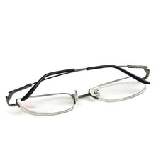 Load image into Gallery viewer, -1.0 -1.5 -2.0 To -6.0 Ultralight Half Frame Metal Finished Myopia Glasses Men Gray Frame Square Nearsighted Glasses