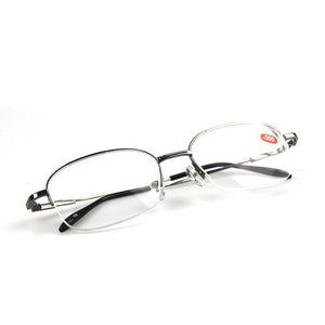 -1.0 -1.5 -2.0 To -6.0 Ultralight Half Frame Metal Finished Myopia Glasses Men Gray Frame Square Nearsighted Glasses