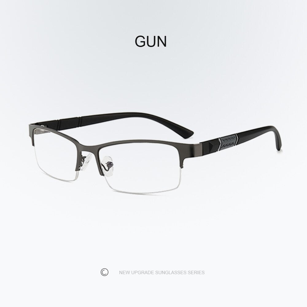 +1.0,+1.5 To +4.0 Unisex Half Frame Reading Glasses Men Women  Glasses Business Anti-blue Light Reading Glasses