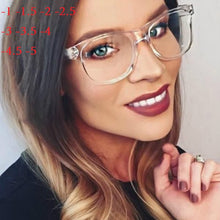 Load image into Gallery viewer, -1 -1.5 -2 -2.5 -3 -3.5 -4 -4.5 -5 Finished Myopia Glasses Women Men Short-sight Eye Glasses Clear  Frame Myopia Eyewear