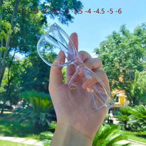 -1 -1.5 -2 -2.5 -3 -3.5 -4 -4.5 -5 Finished Myopia Glasses Women Men Short-sight Eye Glasses Clear  Frame Myopia Eyewear
