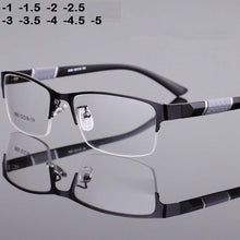 Load image into Gallery viewer, -1 -1.5 -2 -2.5 -3 -3.5 -4 -4.5  Myopia Glasses Men Retro Metal Frame Square Students Myopia Glasses Frame For Women 2020