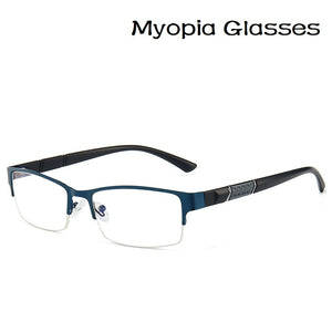 -1 -1.5 -2 -2.5 -3 -3.5 -4 -4.5  Myopia Glasses Men Retro Metal Frame Square Students Myopia Glasses Frame For Women 2020