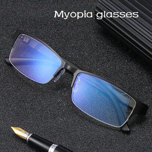 -1 -1.5 -2 -2.5 -3 -3.5 -4 -4.5  Myopia Glasses Men Retro Metal Frame Square Students Myopia Glasses Frame For Women 2020