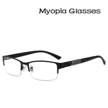 Load image into Gallery viewer, -1 -1.5 -2 -2.5 -3 -3.5 -4 -4.5  Myopia Glasses Men Retro Metal Frame Square Students Myopia Glasses Frame For Women 2020