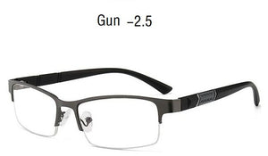 -1 -1.5 -2 -2.5 -3 -3.5 -4 -4.5  Myopia Glasses Men Retro Metal Frame Square Students Myopia Glasses Frame