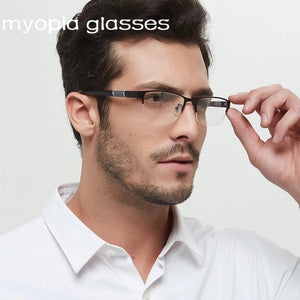 -1 -1.5 -2 -2.5 -3 -3.5 -4 -4.5  Myopia Glasses Men Retro Metal Frame Square Students Myopia Glasses Frame For Women 2020
