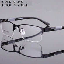 Load image into Gallery viewer, -1 -1.5 -2 -2.5 -3 -3.5 -4 -4.5  Myopia Glasses Men Retro Metal Frame Square Students Myopia Glasses Frame