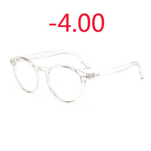 -1 -1.5 -2 -2.5 -3 -3.5 -4 Rivets Myopia Glasses with degree Women Men Short-sight Eyewear Black and Transparent Frame