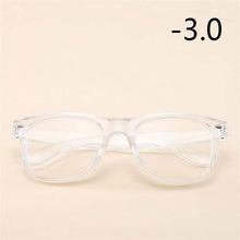 Load image into Gallery viewer, -1 -1.5 -2 -2.5 TO -6.0 Square Finished Nearsighted Glasses Women Men Transparent White Frames Short-sighted Eyeglasses Diopter