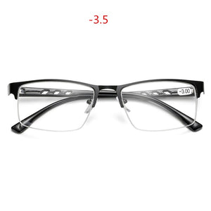 -1.5 -2 -2.5 -3 -3.5 -4 -6.0 Occhiali miopia finiti Donna Uomo Occhiali da vista retrò con montatura in metallo quadrata Studenti Occhiali da vista per unisex 
