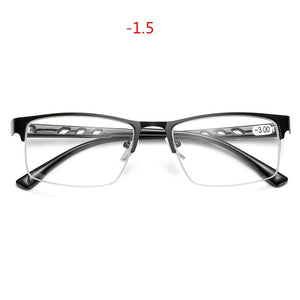 -1.5 -2 -2.5 -3 -3.5 -4 -6.0 Occhiali miopia finiti Donna Uomo Occhiali da vista retrò con montatura in metallo quadrata Studenti Occhiali da vista per unisex 