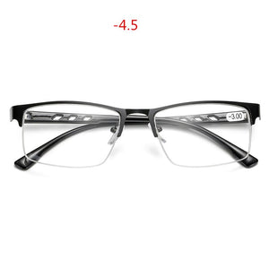 -1.5 -2 -2.5 -3 -3.5 -4 -6.0 Occhiali miopia finiti Donna Uomo Occhiali da vista retrò con montatura in metallo quadrata Studenti Occhiali da vista per unisex 