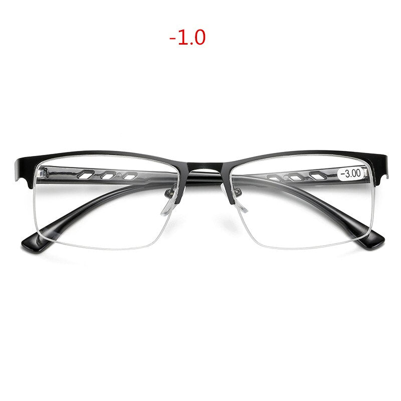 -1.5 -2 -2.5 -3 -3.5 -4 -6.0 Occhiali miopia finiti Donna Uomo Occhiali da vista retrò con montatura in metallo quadrata Studenti Occhiali da vista per unisex 