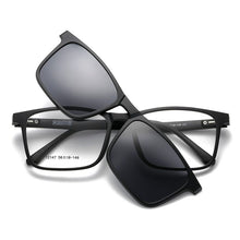 Load image into Gallery viewer, 1+5 Polarized Magnetic Sleeve Glasses Frame Male Ultralight Myopia Square Frame Female Optical Prescription Sunglasses 12147