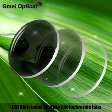 Load image into Gallery viewer, 1.61 High Index Super Tough Coating Photochromic Grey Single Vision Prescription Lenses Anti-Radiation UV400 Color Change Fast