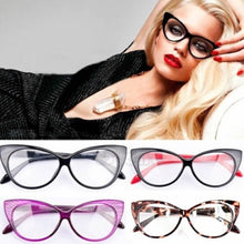 Load image into Gallery viewer, 1 PC Christmas Gifts Women Retro Sexy Frame Cat Eye Eyeglasses Clear Lens ladies Eye Glasses