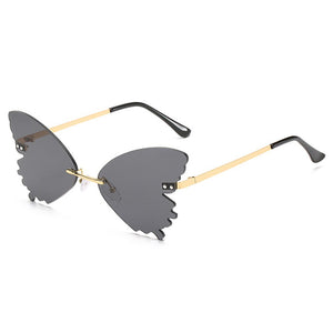1 PCS Butterfly Rimless Sunglasses Vintage Metal Frame Sun Glasses UV Protection Cute Streetwear Eyewear Accessories