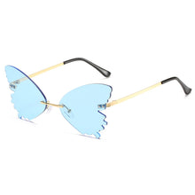 Load image into Gallery viewer, 1 PCS Butterfly Rimless Sunglasses Vintage Metal Frame Sun Glasses UV Protection Cute Streetwear Eyewear Accessories