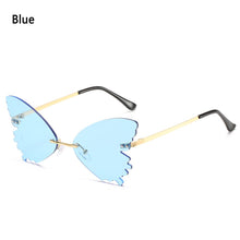Load image into Gallery viewer, 1 PCS Butterfly Rimless Sunglasses Vintage Metal Frame Sun Glasses UV Protection Cute Streetwear Eyewear Accessories