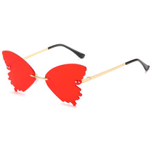 Load image into Gallery viewer, 1 PCS Butterfly Rimless Sunglasses Vintage Metal Frame Sun Glasses UV Protection Cute Streetwear Eyewear Accessories