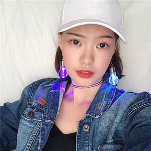 1 Pair LED Earring Light Up Bling Stud Earrings For Club KTV Party Earrings Accessories