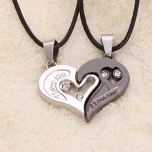Load image into Gallery viewer, 1 pair Fashion Couple Heart Shape I Love You Pendant Necklace Unisex Lovers Couples Jewelry Fashion Gift Accessories